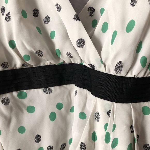 Hype polka dot drape front sleeveless dress - Picture 2 of 5